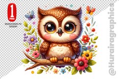 Cute Owl Clipart - PNG File Product Image 1