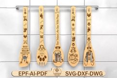 Dog Wooden Spoons Svg, Dog lovers Svg, Kitchen Gift Svg Product Image 1