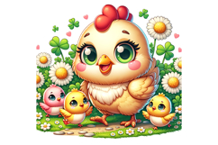 Cute Hen Clipart - PNG File Product Image 2