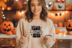 Gildan 18000 Black Mockup, Halloween Gildan 18000 Mockup Product Image 1