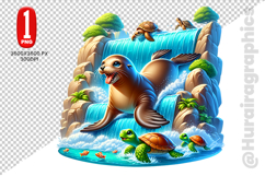 Cute Sealion Clipart - PNG File Product Image 2