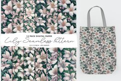 Digital Paper Lily Seamless Pattern Product Image 1