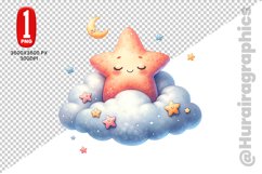 Cute Star Fish Clipart - PNG File Product Image 1