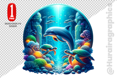 Cute Dolphin Clipart - PNG File Product Image 2