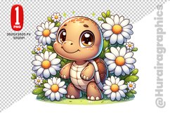 Cute Turtle Clipart - PNG File Product Image 1