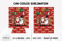 Merry christmas Can Cooler Wrap Sublimation #7 Product Image 1