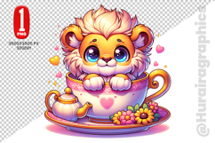 Cute Lion Clipart - PNG File Product Image 2