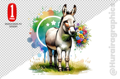 Cute Donkey Clipart - PNG File Product Image 2