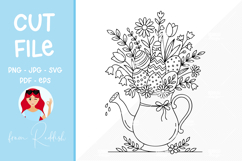 Easter SVG Line Art Cut File Product Image 1