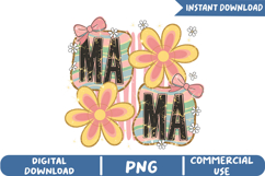 Floral Mama Coquette PNG, Preppy Mama Png Product Image 1