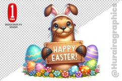 Cute Sea Lion Clipart - PNG File Product Image 1