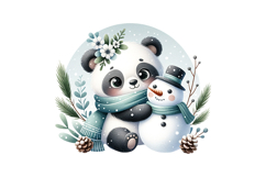 Cute Panda Clipart - PNG File Product Image 1