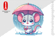 Cute Mouse Clipart - PNG File Product Image 2