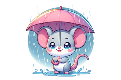 Cute Mouse Clipart - PNG File Product Image 1