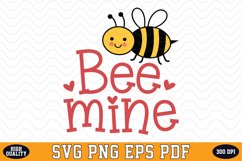 Bee Mine Valentine&#039;s Day SVG | SVG Cut files Product Image 1