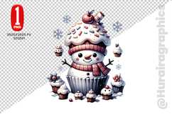 Snow Men Clipart- PNG File Product Image 2