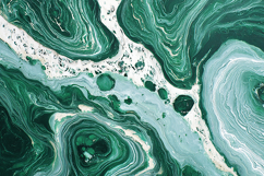 A stunning aerial view of a vibrant green and white marble Product Image 1