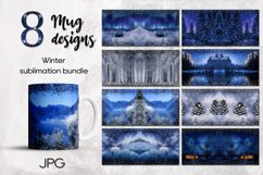 Winter Mug | 8 Christmas Sublimation Mug designs, JPG Product Image 1