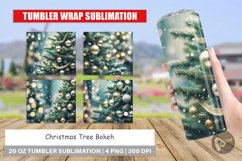 Tumbler Wrap Christmas Tree Bokeh Product Image 1
