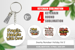 Snarky Reindeer Holiday Keychain Product Image 1