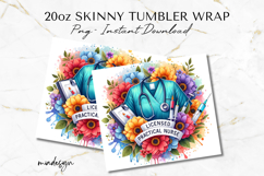 LPN Nurse 20oz Tumbler Wrap PNG, Nurse Life Sublimation Product Image 2