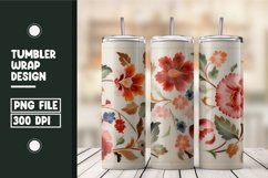 Colorful Flowers tumbler warp design Product Image 1