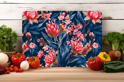 Tropical Floral Cutting Board Design | Cutting Board png Product Image 2