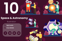 Space and Astronomy Illustration Pack Product Image 1