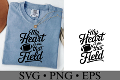 My heart is on that field Svg | Sport Svg | Shirt Svg Product Image 1