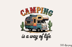 CAMPING is a way of life PNG, Retro Camping Sublimation PNG Product Image 2