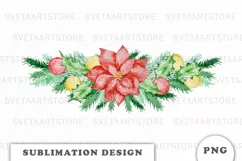 Watercolor Christmas Decor sublimation png Product Image 1