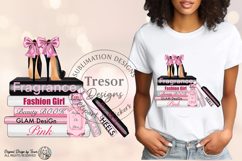 Fashion Girl Glam Books Heels Perfume PNG Chic Design Product Image 2