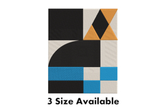 Modern Geometric Block Pattern Embroidery Design Product Image 1
