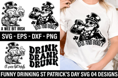 Funny Drinking St Patrick's Day SVG Design - Drink Drank Dru Product Image 1