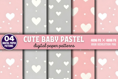 Cute Baby Pastel Digital Background Paper Bundle PNG Product Image 1