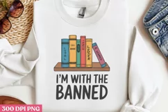 I'm with the banned PNG,Reading Books Sublimat Product Image 1