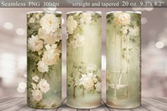 Flowers Tumbler Sublimation | Roses Shabby Tumbler Wrap Product Image 1