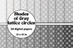 shades of Gray lattice circles digital papers Product Image 1
