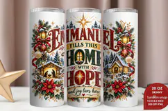 Jesus Brings Peace Hope Joy Tumbler Wrap, Christian Christma Product Image 2