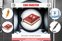 Car Coaster Sarcastic Study Buddies Product Image 1