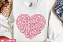 Best mom ever PNG, Retro Mother Sublimation PNG Product Image 2
