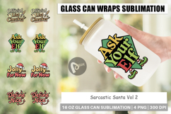 Sarcastic Santa Quotes Glass Can Product Image 1