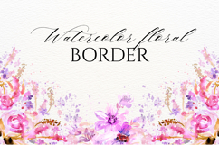 Watercolor Floral Border PNG Product Image 1