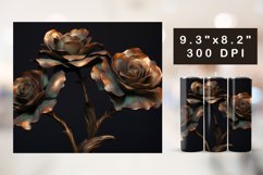3d Flowers Tumbler Sublimation | 6 Designs Gold Flowers Product Image 6