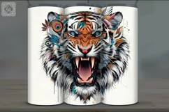 4 Tiger Tumbler Sublimation, 20 oz Tumbler Wrap Product Image 3