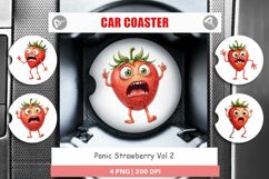 Car Coaster Panic Strawberry Product Image 1