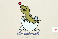 Baby Dinosaur SVG - Dinosaur PNG, Cute Dinosaur Svg Product Image 1