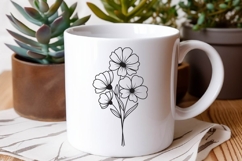 Flower Monogram Svg, Flower Svg.Floral Bouquet Svg Product Image 5