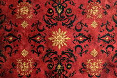 &quot;Red Black Gold Damask Texture - Seamless Christmas Pattern&quot; Product Image 1