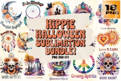 Boho Magic Hippie Halloween Quotes &amp; Mystical PNG Pack Product Image 1